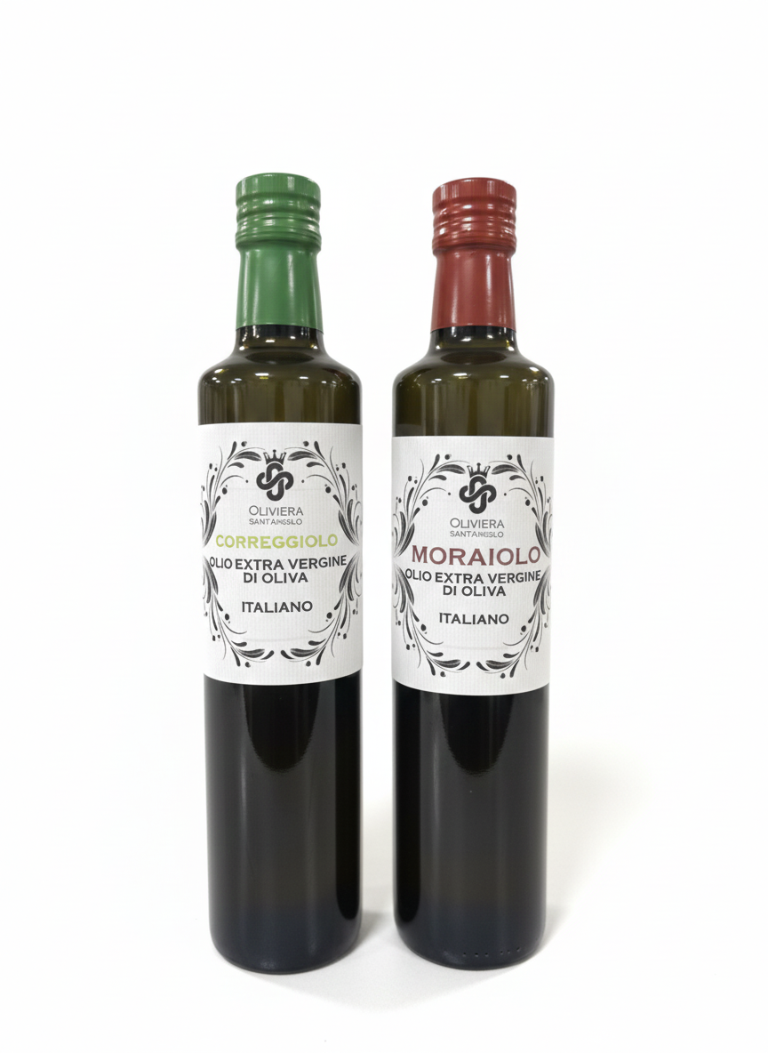 Moraiolo + Correggiolo olio extra vergine di oliva 2025 Lt.0,500